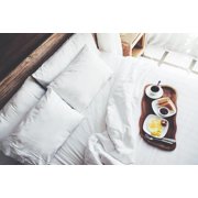 Sleepgram 100% Pure Organic Bamboo Bed Sheet Set 4 Pieces (Twin XL, Grey)