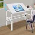 thumbnail image 4 of 47.24*23.62in Floorstanding Adjustable Craft Table Drawing Table Drafting Table Art Desk Artist Drawing Desk, 4 of 20
