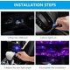 thumbnail image 5 of Luz de techo para coche, mini luz LED romántica para interior de coche con control de voz, 4 colores, 9 modos de funcionamiento, lámpara USB Plug and Play ajustable para coche/hogar/, 5 of 5