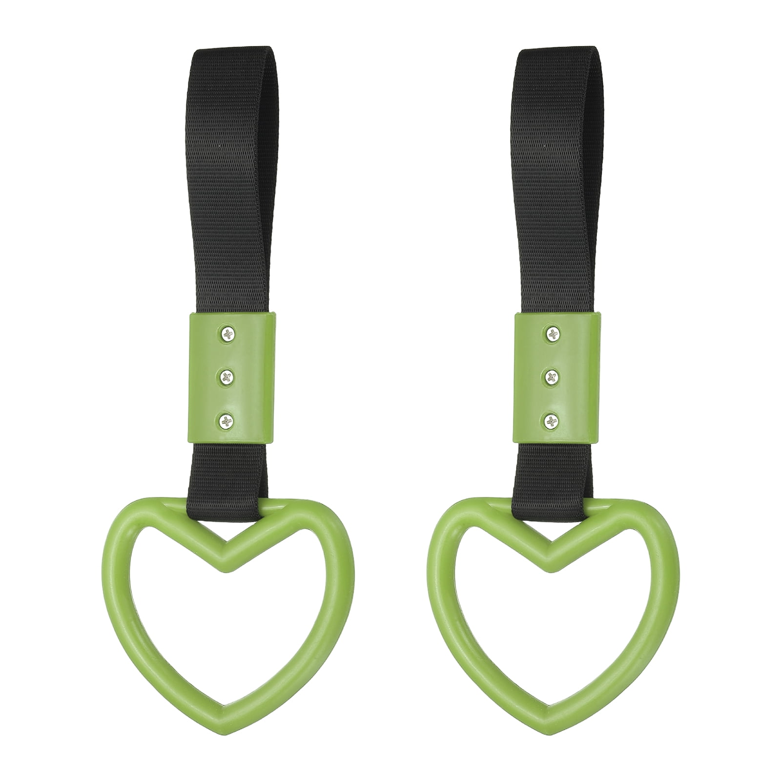 Uxcell 2 Pcs Heart Shaped Car Handle Straps, Car Hanging