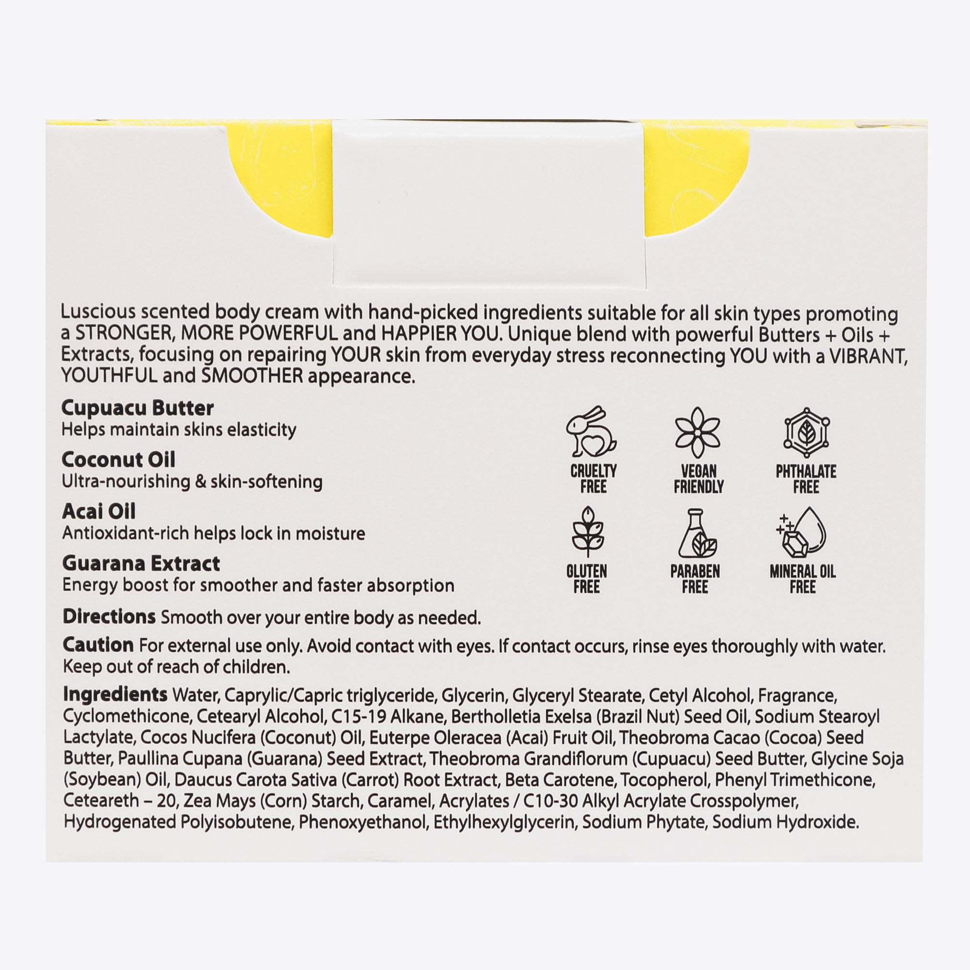 Nutrius Brazilian Body Butter Cream, 6 fl oz