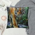 thumbnail image 2 of Orinice Moonlight Tiger Throw Pillow Cover Couch Pillow Case Square Outdoor Pillow Sofa Bed Pillowcase Decorative White, 2 of 5