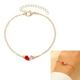 thumbnail image 2 of Dainty Heart Bracelet with 2 Birthstones Fashionable Heart Designs Accessory for Mother Daughter Jewelry Present, 2 of 16