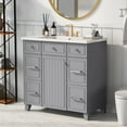Bellemave 36" Bathroom Vanity with Sink, Free Standing Single Bathroom ...