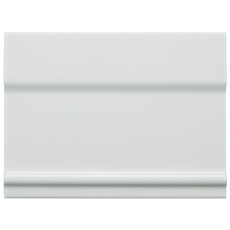 SomerTile Santorini Blanco 5-7/8 in. x 7-7/8 in. Zocalo Structural Base Ceramic Wall Trim Tile