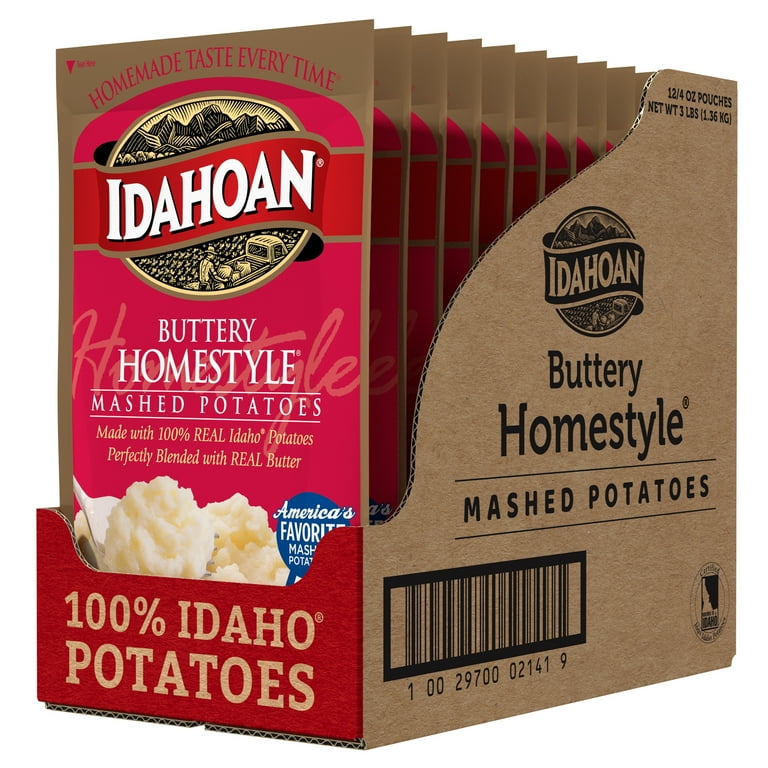 Idahoan Buttery Homestyle Mashed Potatoes 4 oz Pack of 12