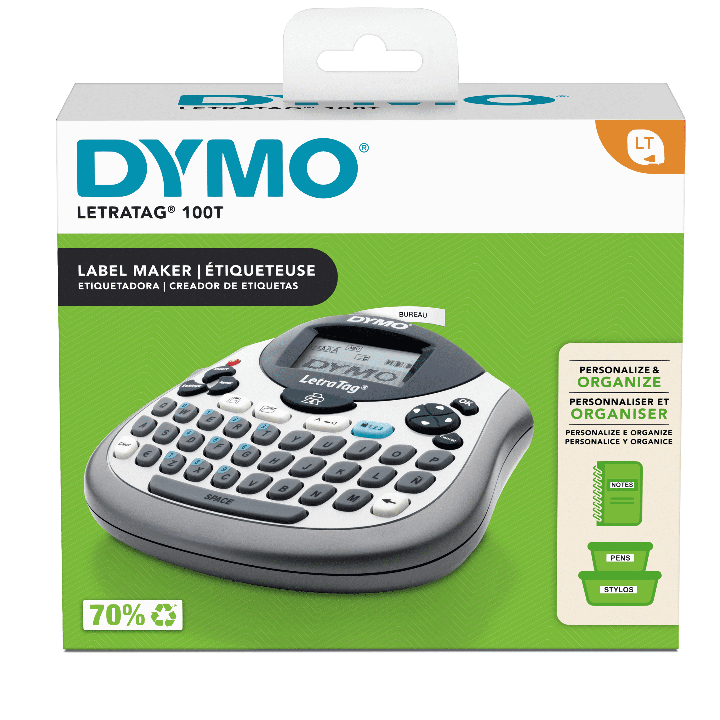 DYMO LetraTag 100T QWERTY Label Maker, Includes Black Print on White Paper  Label