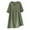 B-Olive Green, variant on Wyobmus Women's Loose Cotton Linen Tops Summer Casual Blouse Round Neck Rolled Short Sleeve Bowknot Long Shirt S-2X A-Olive Green