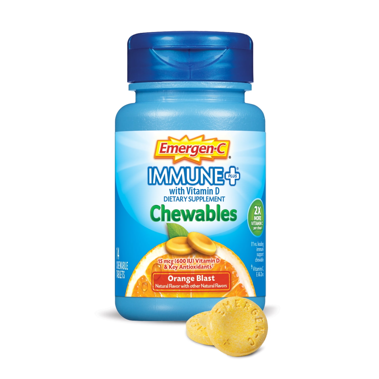 Emergen C Immune Chewables 1000mg Vitamin C Tablet With Vitamin D Immune Support Dietary Supplement For Immunity Orange Blast Flavor 14 Count Walmart Com Walmart Com Emergen C Immune Chewables 1000mg Vitamin C Tablet With Vitamin D Immune Support Dietary Supplement For Immunity Orange Blast Flavor 14 Count Walmart Com Walmart Com