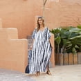 thumbnail image 6 of Fashion Print Beach Cover Up Long Robe Bikinis Cover Ups Plus Size Beach Dress, 6 of 13
