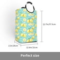 thumbnail image 3 of Vsdgher Yellow Lemon Print Square Laundry Bag Large Collapsible Dirty Clothes Bags With Handles Waterproof Essentials Storage For College Dorm, Family, 3 of 6