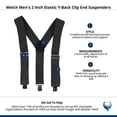 thumbnail image 4 of Welch  2 Inch Elastic Y-Back Clip End Suspenders (Men), 4 of 4