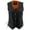 Black, variant on Milwaukee Leather ML1255 Women's Black Braided Premium Leather Side Lace Motorcycle Rider Vest Large