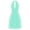 Mint Green, variant on iiniim Kids Flower Girls Ruched Chiffon Junior Bridesmaid Dress Halter Neck Beaded Wedding Party 6-16