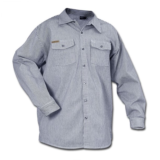 Prison Blues - Prison Blues Long Sleeve Button Hickory Shirt - Walmart ...