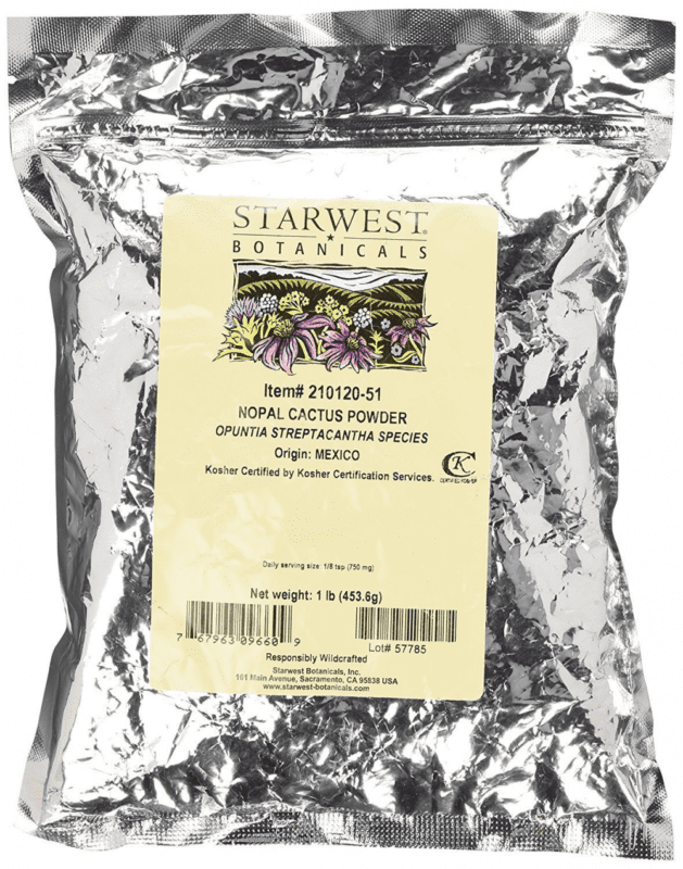 Starwest Botanicals Nopal Cactus Powder Wildcrafted, 1 Pound NEW FREE