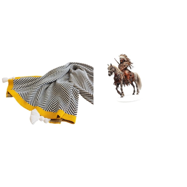 Manta De Granja A Rayas, Suave Y Cálida, Decoración Para El Hogar, Dormitorio, Sofá, Cama, Silla, Adorno De Caballero Acrílico, Centro De Mesa, Regalo Impermeable, Decoración De Escritorio