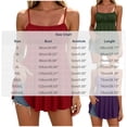 thumbnail image 3 of ATOYSOY Women’s Shirred Bust Spaghetti Strap Cami Top Geometric Neck A Line Flared Casual Tank Tops Breathable Apparel For Summer Vacation Wear, 3 of 5