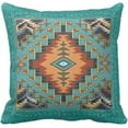 thumbnail image 3 of Set of 4 Throw Pillow Covers Tribal Western Geometric Colorful Nature Color Patterns Turquoise Orange Decorative Pillow Cases Home Decor Square 16x16 Inches Pillowcases, 3 of 6