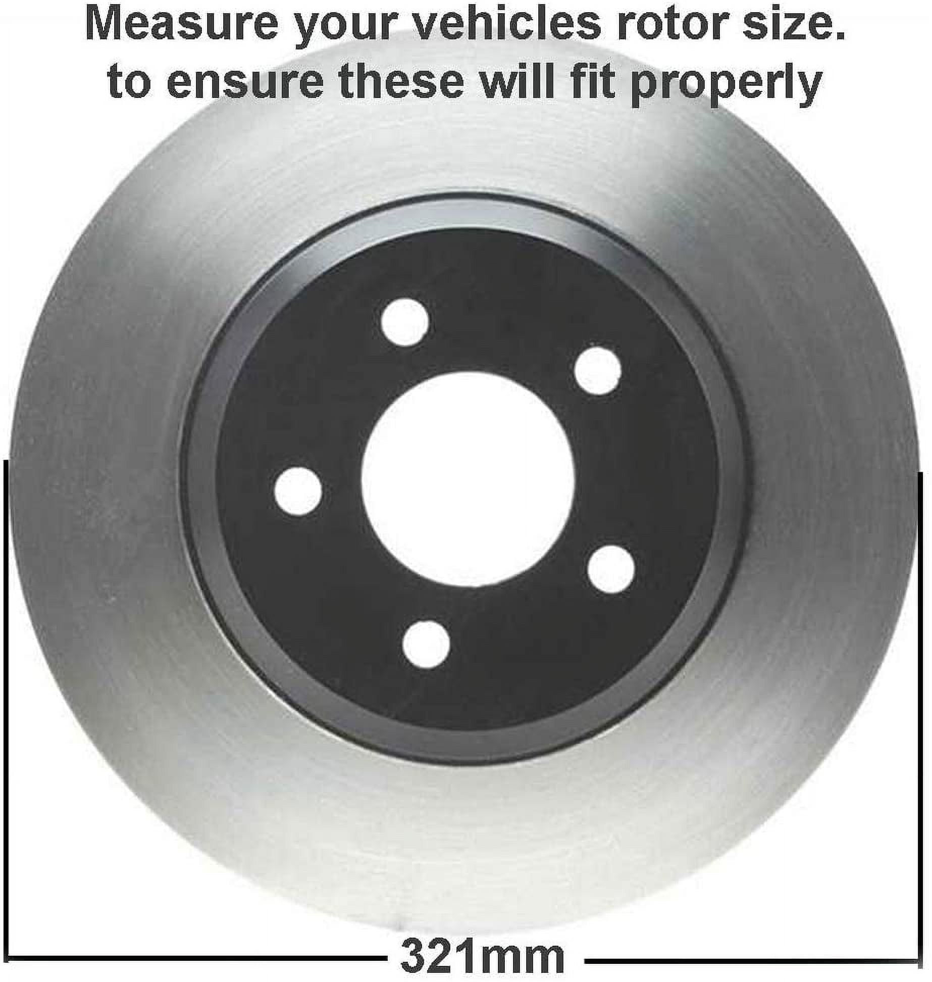 Detroit Axle - Front Brakes Kit for Chevrolet Equinox Impala Malibu Buick Regal LaCrosse Allure GMC Terrain Saab 9-5 Disc Brake Rotors Ceramic Brakes Pads : 12.64'' inch Rotor