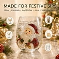 thumbnail image 4 of 3D Christmas Glass Art Cup, Christmas Cups Glass, Luxury Raised Holiday Glassware for Drinks, 3D Santa Stemless Wine Glasses, Glassware for Coffee, Tea, Juice, Milk, 4 of 8