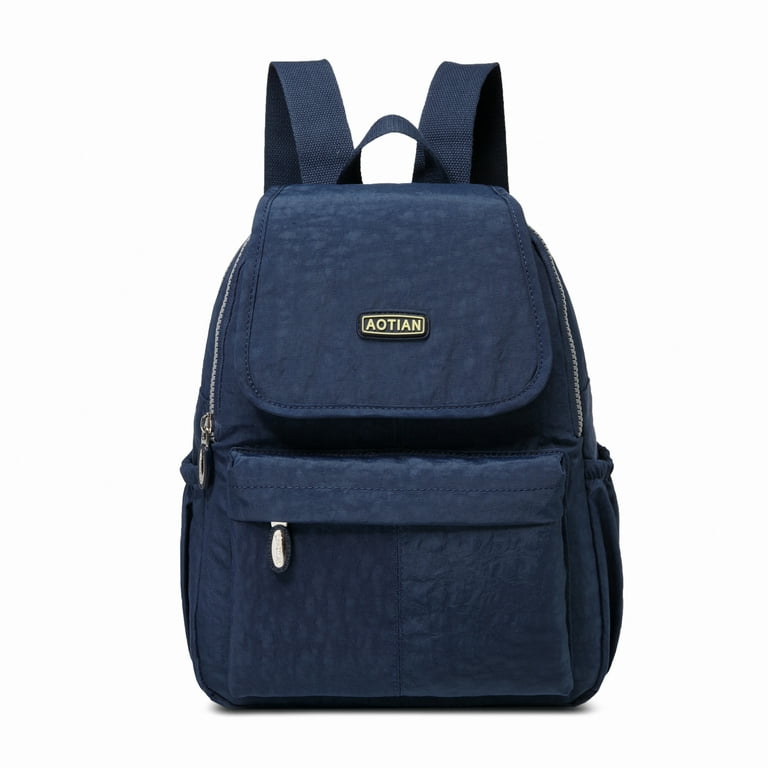 AOTIAN Small Backpack for Girls and Women Nylon Adult Mini Daypack 9 Liters Deep Blue
