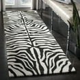 thumbnail image 2 of SAFAVIEH Soho Allyse Striped Wool Area Rug, Black/White, 8' x 8' Square, 2 of 6