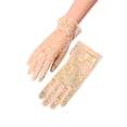 thumbnail image 1 of AWZXDE Black Gloves Womens Short Lace Breathable Riding Sunscreen Wedding Gloves Ice Silk, 1 of 3