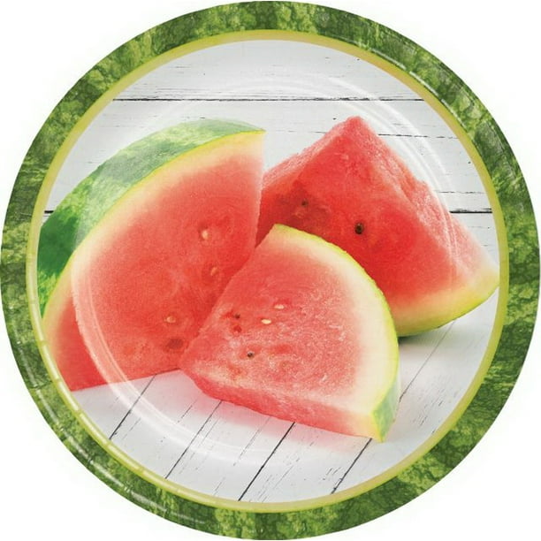 Creative Converting 335319 Watermelon Picnic Luncheon Plate Case Of 96 Walmart Com Walmart Com