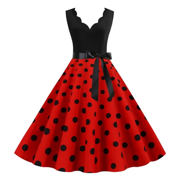 Vestido Midi ajustado de cintura alta para mujer, vestido sin mangas, línea A, dobladillo suelto, Retro, 50s, 60s, dama, fiesta de graduación