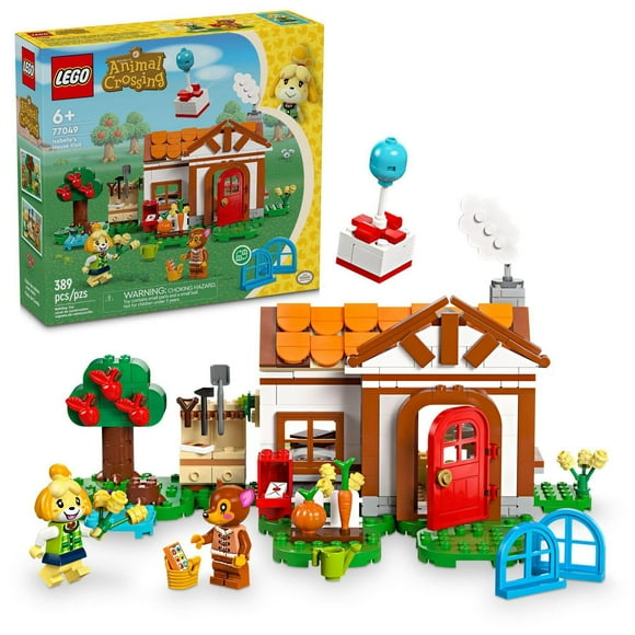 LEGO Animal Crossing Isabelle’s House Visit, Buildable Creative Toy for Kids, Includes Fauna and more Animal Crossing Toy Figures, Video Game Toy, Birthday Gift for Girls and Boys Ages 6 and Up, 77049, Includes 389 Pieces, Ages 6+