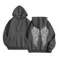 thumbnail image 4 of Yuanlong Womens Hoodie Oversized Pullover Sweatshirt With Sequin Wings Design Stylish Daily Wear Party Outwear Lady Tops, 4 of 6