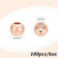 thumbnail image 2 of 3mm Rose Golden Spacer Beads 100 Pcs Brass Round Spacers Beads Mini Loose BeadsSmooth Ball Beads, 2 of 9