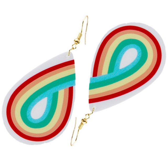 AURARMLET 1Par Pendientes De Acrílico Multicolor En De Para Uso Diario
