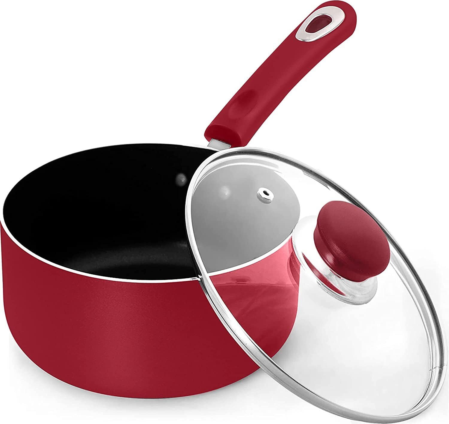 Utopia Kitchen 2 Quart Nonstick Saucepan With Glass Lid