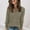 Khaki, variant on Womens Sweater Casual V Neck Long Sleeve Shirts Fall Tops Lightweight Tunic Sweaters Fashion Clothes Loose Fit