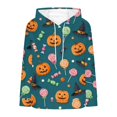 thumbnail image 4 of ersvoioy Halloween Hoodies for Women Long Sleeve Drawstring Cute Pumpkin Print Oversized Soft Fleece Hooded Sweatshirts Fall Winter Parties Clothes, 4 of 5
