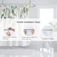 thumbnail image 6 of Sage Green Eucalyptus Shower Curtain, Watercolor Plant Leaf Shower Curtain Set, Botanical Shower Curtains for Bathroom, Waterproof Fabric with 12 Hooks, 72 x 72 Inches, 6 of 6