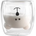 thumbnail image 1 of Tazas lindas con forma de oso, té, café, leche, pareja, tazas de vidrio de doble pared, regalos divertidos para San Valentín y cumpleaños., 1 of 5