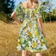 thumbnail image 5 of Vestido Paua de manga corta, elegante y chic, para mujer, para verano., 5 of 7