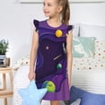 thumbnail image 4 of Balery Astronaut Camisón de princesa para niñas, pijama de algodón con mangas abullonadas, suave y bonito.-XX-Large, 4 of 6
