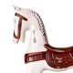 thumbnail image 2 of Creativo, Moderno, Simple, Decoración para hogar, Artesanía De Resina, Adornos, Mini Caballo Mecedora, De Decoración Modelo Blanco cálido perfecl Caballo balancín de madera, 2 of 8