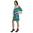 thumbnail image 4 of Moomaya Printed Cotton Venice Lace Bridesmaid Robe Short Robes For Women, 4 of 6