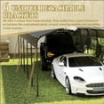 thumbnail image 6 of Villeston 26.5'x13' Outdoor Heavy-Duty Metal Carport with Enhanced Base & Galvanized Steel Roof for Car, Boats and Truck, 6 of 11