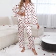 thumbnail image 2 of MEICHEN Lounge Set for Women Women Set Casual Printed Lapel Soft Long Sleeve Sleepwear Sets Comfy 2 Piece Casual Pajama Summer Essentials Fashion Sleepwear, 2 of 3