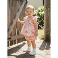 thumbnail image 3 of AceBaby Baby Girl Floral 2Pcs Outfits Toddler Summer Shorts Set for 3-24M,95% Cotton, 3 of 9
