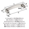 thumbnail image 4 of Amerock Rift 3 inch Center-to-Center Satin Nickel Cabinet or Furniture Pull, 25 Pack, 4 of 5