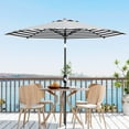 thumbnail image 6 of 9Ft Patio Umbrella - 8 Sturdy Ribs Outdoor Table Umbrella with Crank Lift & Push Button Tilt - Market Umbrella for Pool, Deck, Yard, Garden, 6 of 7