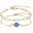 thumbnail image 1 of Ladies eye bracelet 18ct gold plated layer bracelet jewelry bracelet, 1 of 5