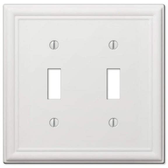 WALLPLATE CHELSEA 2T WHT (Pack of 1)